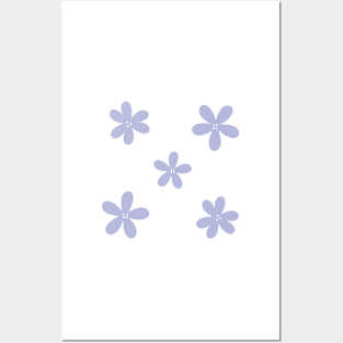 Abstract Flowers - Lilac Purple Posters and Art